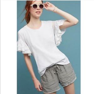 Anthropologie Vanessa Virginia Ruffle Sleeve top